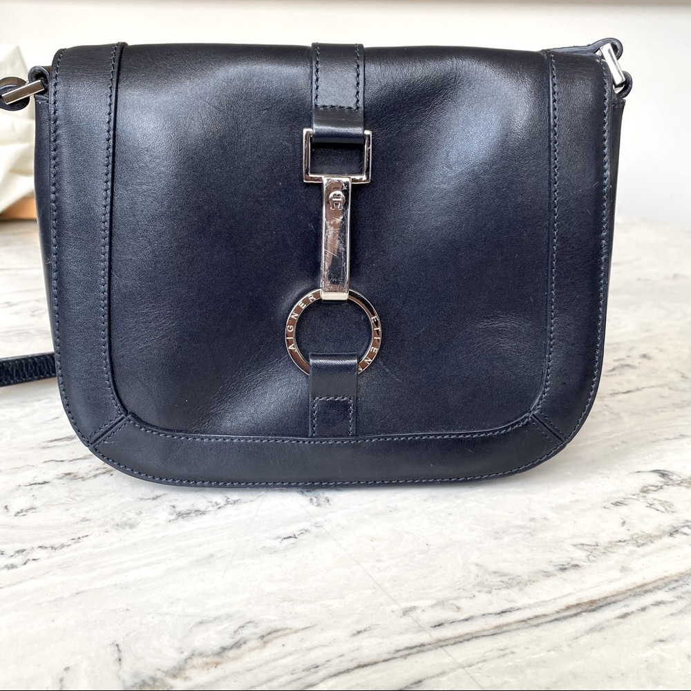 Etienne Aigner Navy Crossbody Bag
